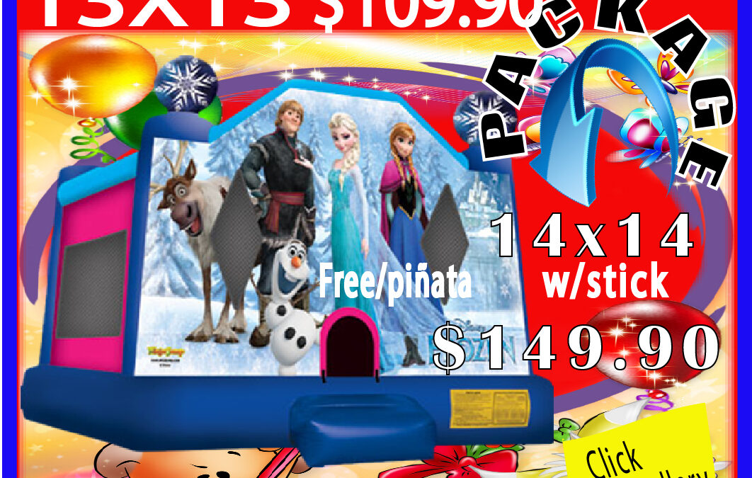 250×250 paquetes moonwalk 13×13 2017 Paulinas Party Rentals